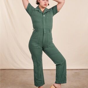 Big bud press dark emerald green short sleeve jumpsuit TRADE OR SELL